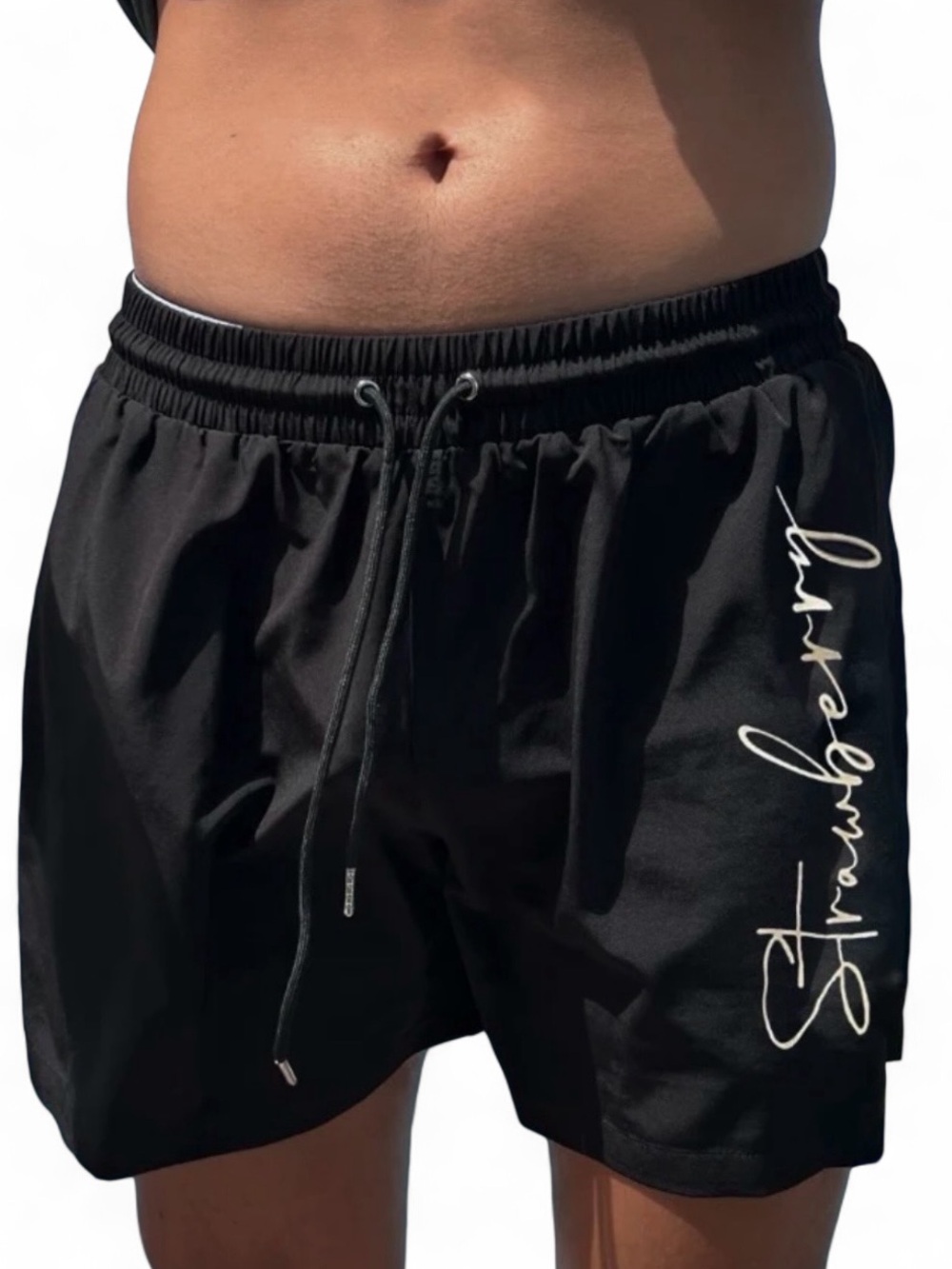 Strawberry Milk Mob Men’s Black Milos Swim Shorts